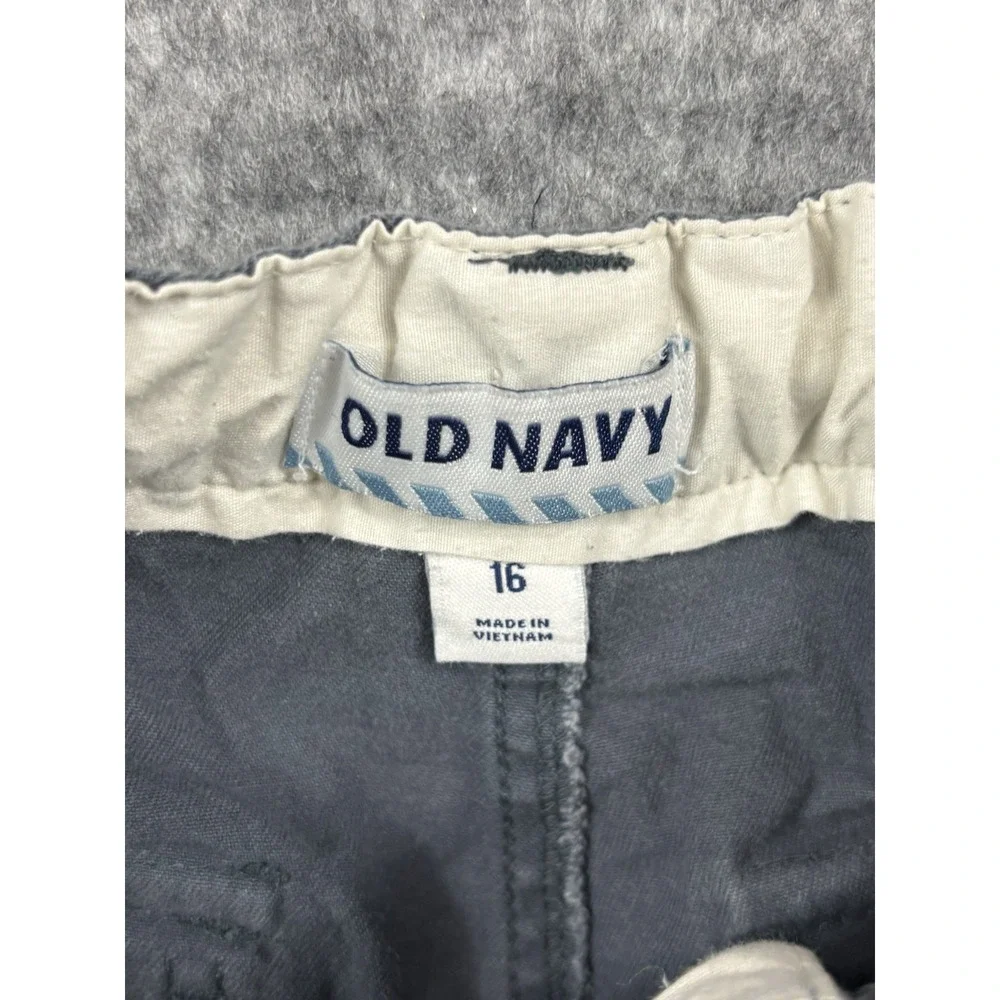 Old Navy Youth/Boy's Navy Gray Cargo Shorts Outdoors Size 16 Adjustable Waist